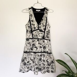 Parker Black Yonkers Floral Print Sheath Dress